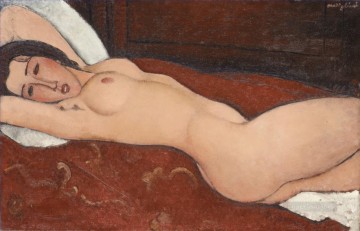 アメデオ・モディリアーニ Painting - 横たわるヌード 1917 年 アメデオ・モディリアーニ
